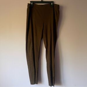 J Jill Size S Linen Stretch Pants Brown Pull On